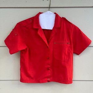 Vintage Cropped "Mechanic" Shirt